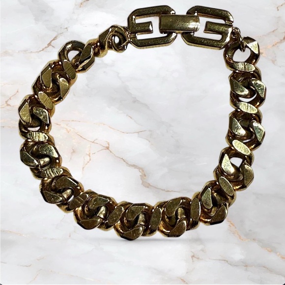 Givenchy Jewelry - Givenchy Vintage Gold Chunky Curb Chain Bracelet